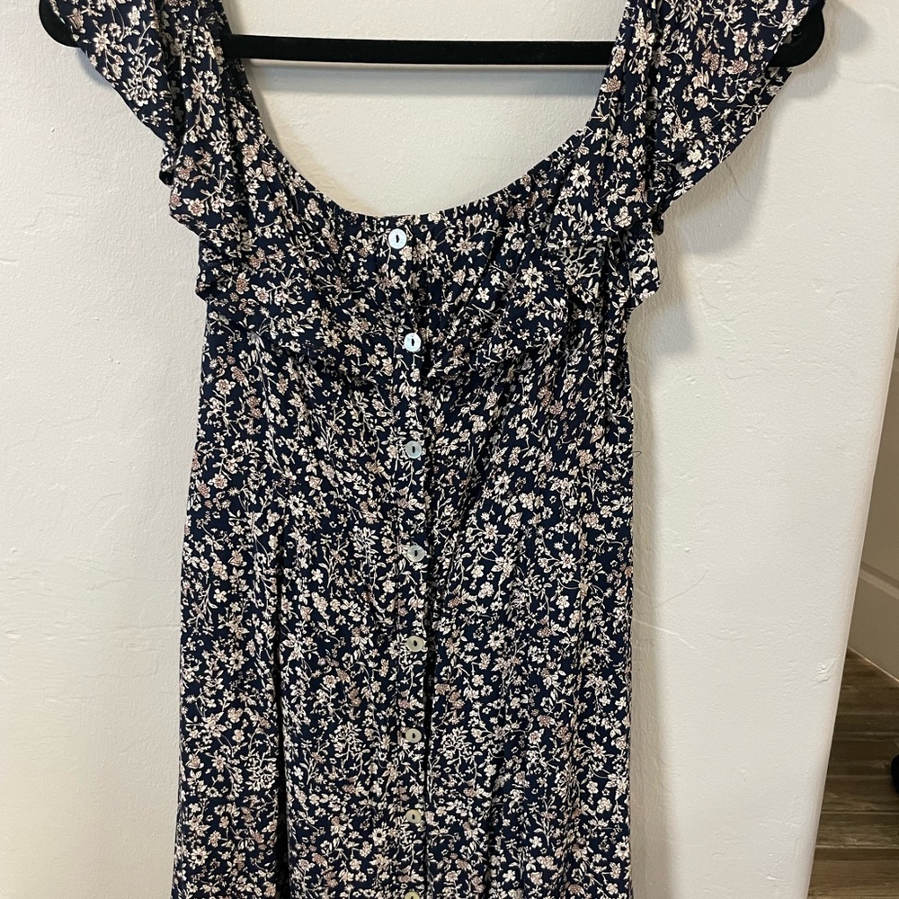 L'ATISTE Navy Floral Dress